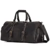 Sacs Duffel Sac à bagages de grande capacité Crazy Horse Hommes Voyage Bandoulière Véritable Cuir Rétro Sac à main mâle