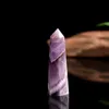 能力Quartz Pillar Dream Amethyst Crystal Tower Arts Ornament Mineral HealingWands Reiki Natural Six-Sided Energy Stone Transport G Stcp