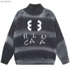 High quality Balencaiiga Sweater Designer Destroyed Sweaters Correct Quality Fashion Brand Paris b Classic English Long Sleeve Sweater Autumn Versatile Hi UD8S