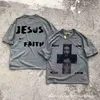 Мужские футболки Tshirts American Vintage Saint Trendy VTG Свободная повседневная атмосфера футболка с короткими рукавами для мужчин и женщин в Саммерпох