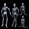 Accessoires de décoration de squelette de noël Halloween, simulation de corps humain, squelette en plastique, décoration de maison fantôme, tête de squelette 2634