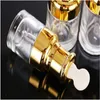 Clear Glass Essential Oil Perfume Bottles Liquid Reagent Pipette Bottles Eye Dropper Aromatherapy Plated Gold Silver Cap 20-30-50ml Who Depa