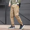 Männer Jeans Japanische Mode Männer Grün Khaki Grau Schwarz Lose Fit Casual Cargo Hosen Slack Bottom Hip Hop Joggers