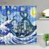 Shower Curtains Ocean Animal Octopus Whale Sea Turtle Creativity Design Bathroom Bath Curtain Bathtub Decor Cloth Sets With Hook 230422