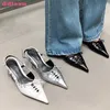 Dress Shoes Women Pumps Female Shoes Thin High Heels 2023 Summer Spring New In Fashion Party Ladies Sandals Slip-On Slides