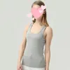 Kvinnor tankar mikro modal bomullstank topp camis shorts designer t skjortor yogasträkt stickad fitness sport bh mini femme beskuren; damer tees topps