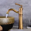 Bathroom Sink Faucets Basin Antique Brass Faucet Single Handle Vintage Deck Mount Torneiras Cold Water Bath Mixer Tap