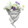 Jardinières Pots Tenture Murale Art Planteur Ange Tête Statue Pot De Fleurs Pour Intérieur Maison Cour Décoration Panier Résine Jardinage T228p