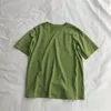 Women's T Shirts Summer Cute Embroidery Bottom Shirt White/Avocado Green Round Neck Loose Short Sleeve Pure Cotton T-shirt