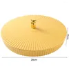 Plates Stylish Portable Round Serving Tray Rotatable Bottom Storage Decorative Desktop Supplies