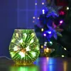 Oil Diffuser Electric Candle Warmer Glass Tart Burner 7 Color Butterfly Effect Night Light Wax Melt Warmer Aroma Decorative Y20041268S