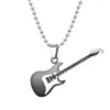 Chains Music Guitar Pendant Couple Necklace Large Fashion Women's Long Necklaces 2023 Modian In The Goth Kpop Man