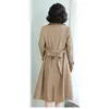 Women's Trench Coats 2023 Spring And Autumn Slim Fit Windbreak Medium Length Khaki Large Size Temperament Fashion High End Coat