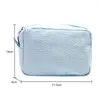 Kosmetiktaschen Seersucker Reiseorganizer Reißverschluss Handtaschen Tragbares großes Make-up Wasserdichtes Nylon für Frauen Mädchen Geldbörse