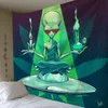 Alien Tapestry Home Decoration Psychedelic Wall Cloth Anime Mönster mattan Art 210608277Z