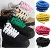Shoe Parts Accessories 2 pairset Vintage DIY Linen Cotton Weaving Style Bold Shoelaces Lowtop Canvas Green Shoes laces Women Men Dropship 230421