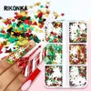 Decorações de arte de unha holográfica floco de neve lantejoulas glitter flocos encantos acessórios natal manicure design suprimentos para festas 231121