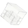 Vases Transparent Rose Box Clear Preserved Flower Container Square Glass Vase Eternal Case Acrylic Plastic Terrarium