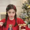 ヘアアクセサリーシカホーンクリスマスヘアピンセットスパンコールスターチルドレンアントラークリップサンタクロースハットボウチルドレンズ