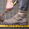 Сапоги для строительных работ, противоударная противопрокольная защитная обувь, мужская защитная обувь со стальным носком, устойчивая к ожогам, сварка, неразрушимая 231121
