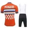 2022 Peugeot Retro Cycling Jersey Summer Short Sleeve Bike Wear Road Bike MTB Clothing206R