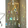 Trädgårdsdekorationer som hänger Teardrop Suncatcher Crystal Chandelier Vindklockor för fönster Heminredning Lätt catcher vardagsrum 230422