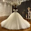 2024 Luxe Baljurk Trouwjurk Uit De Schouder Sweetheart Kralen Tule Lace Up Bruid Toga Vestido De Novia Casamento custom Made