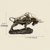 NEW Golden Wall Bull Figurine Street Sculptu cold cast copperMarket Home Decoration Gift for Office Decoration Craft Ornament298f