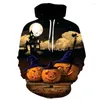 Sudaderas con Capucha para Hombre Evil Pumpkin Skull Sudadera con Estampado 3D Hombres/Mujeres Y2k Camisa con Capucha De Moda Informal Sudaderas para niños Sudaderas De Gran Tamaño Unisex