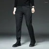 Pantalons pour hommes de haute qualité pour hommes d'affaires décontractés à la mode polyvalent sport coupe régulière droite lisse léger pantalon confortable