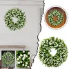 Decorative Flowers Spring Wreath For Front Door Easter Summer Small Colorful Green Flower Frame Garland Welcome Decor Home Farmhouse Outside