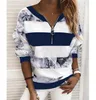 Jumpsuits voor dames rompers damesblouse shirt gestreepte kleurblok met lange mouwen print v nek tops basic top blauw geel blushing roze 230421