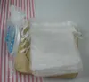 Organza-Geschenkbeutel, weiße Farben, 7 x 8,5 cm / 4 Zoll mit Kordelzug. Verkauft pro Packung mit 100 Stück (003583)