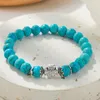 Bedelarmbanden Europese en Amerikaanse Boheemse etnische stijl damesarmband met turquoise kralen