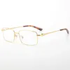 Montature per occhiali da sole Occhiali da lettura per uomo Donna Lenti ottiche Occhiali da vista vintage in puro titanio trasparente CT00550 Blu anti luce
