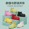 Rain Boots Women Rainboots Rose Pink EVA Thick Sole Outdoor Waterproof Rain Shoes Fashion Solid Casual Removable Ankle Boots Lightweight 231122