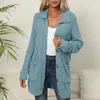 Jaquetas femininas moda casual casaco quente manga longa botão aberto frente inverno geometria impressa camisola de malha casaco