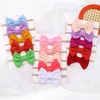 Hair Accessories 5Pcs/Set Cute Nylon Macaron Color Bows Headband For Kids Girls Sweet Bowknot Elastic Hairband Headwear Set Gift