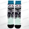 Skarpetki męskie Skarpetki sportowe 44 Style Trendy Men Socks Cartoon Botton Women Ursula Maleficent Jack Skellington Sally Funny Para Socks Happy Long Crew Socks T231122