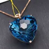 Big Gemstone Jewelry Wholesale Gold South Africa Real Diamond 19.22ct Natural London Blue Topaz Necklace Pendant For Women
