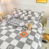 Set di biancheria da letto Simpatico orso Set Ragazze Ragazzi Bambini Singolo Doppio Lenzuolo Copripiumino Federa Biancheria da letto Bianco Blu Tessili per la casa 230422