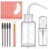 Falska ögonfransar ögonfransförlängningsrengöringssats Lash Shampoo Brush Soap Foam Washing Bottle Mascara Wands Gel Pads For Salon Supplies 231121