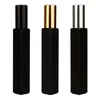 10ml Matte Black Glass Spray Perfume Bottles Square Bottle Portable Refillable Cosmetic Dispenser Containers Dqoeq