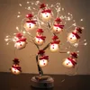 Decorazioni natalizie Pupazzo di neve LED Ghirlanda String Light Merry For Home 2023 Cristmas Tree Ornament Xmas Navidad Gifts 231121