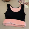 Camisoles Tanks Women Thermal Underwear Top Fashion Winter Plus Velvet Shirt Kvinnlig undertröja Sömlös ärmlös väst