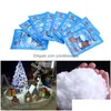 Decorazioni natalizie Polvere di neve istantanea artificiale Fiocco di neve soffice Super assorbente Puntelli magici congelati Decorazioni per feste Consegna a goccia Ho Dhnyy