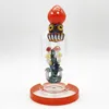 8inch Cololrful Mushroom Glass Bong Indian Color Handmade Water Pipe Hookah 14mm Female Joint with Bowl and Quartz Banger