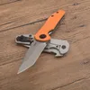 0620 Survival Folding Knife D2 Tanto Point Stone Wash Blad utomhus vandring camping EDC Pocket Knives med butikslåda