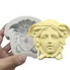 Baking Moulds Silicone Mold Medusa Avatar Face Relief Cake Resin Decorate Baking Tools For Diy Chocolate Cake Candy Fondant Moulds Accessories 230421