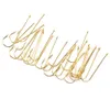 Fishing Hooks 500pcs Long Shank Aberdeen Fresh Water Living Baits Hook Fish Jig PanFish Crappie Tackle Gold242D